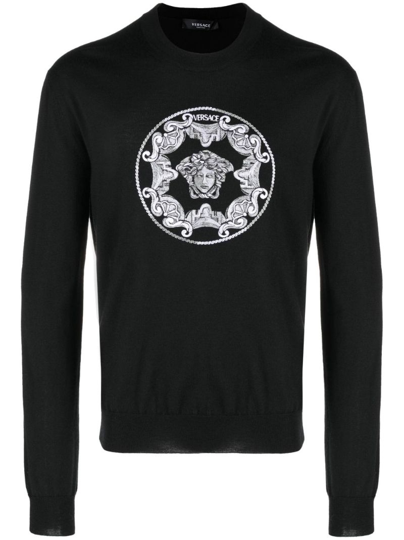Black Medusa Wool Sweater
