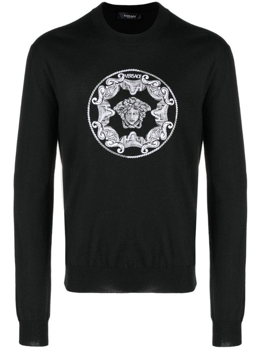 Black Medusa Wool Sweater