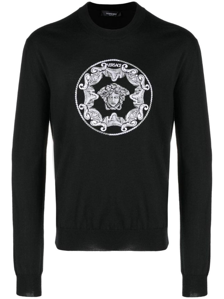Black Medusa Wool Sweater