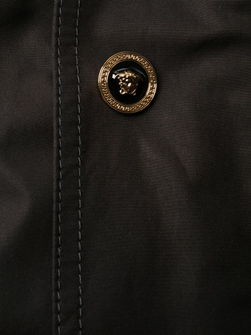 Black Medusa Hooded Cotton Parka
