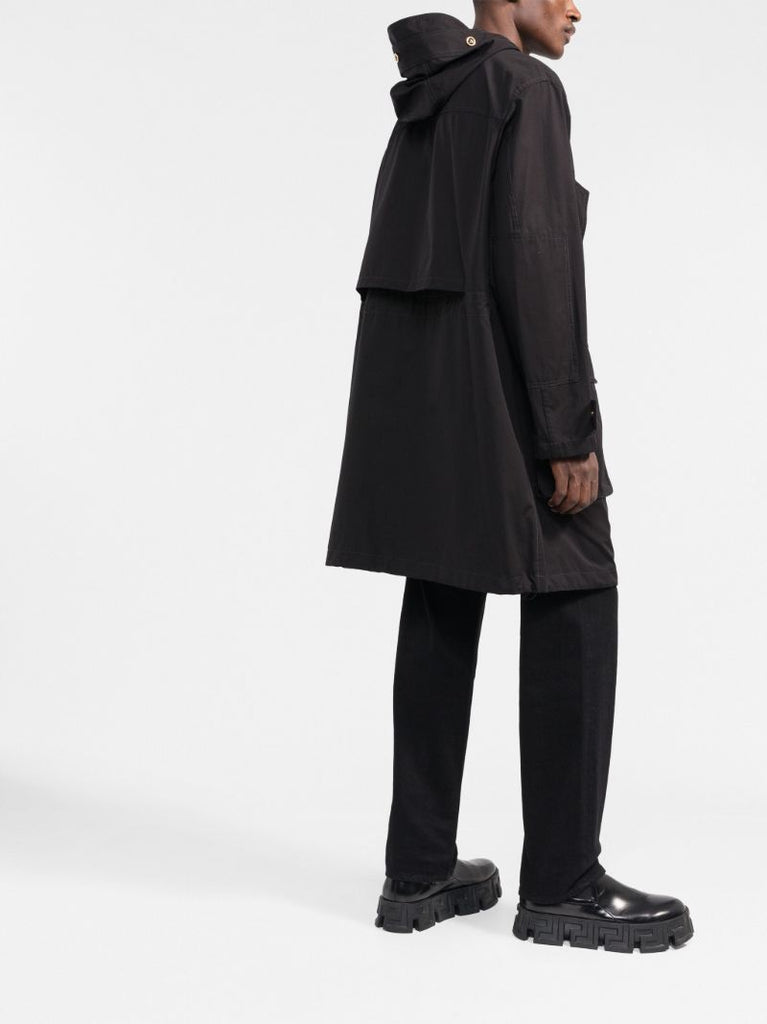 Black Medusa Hooded Cotton Parka