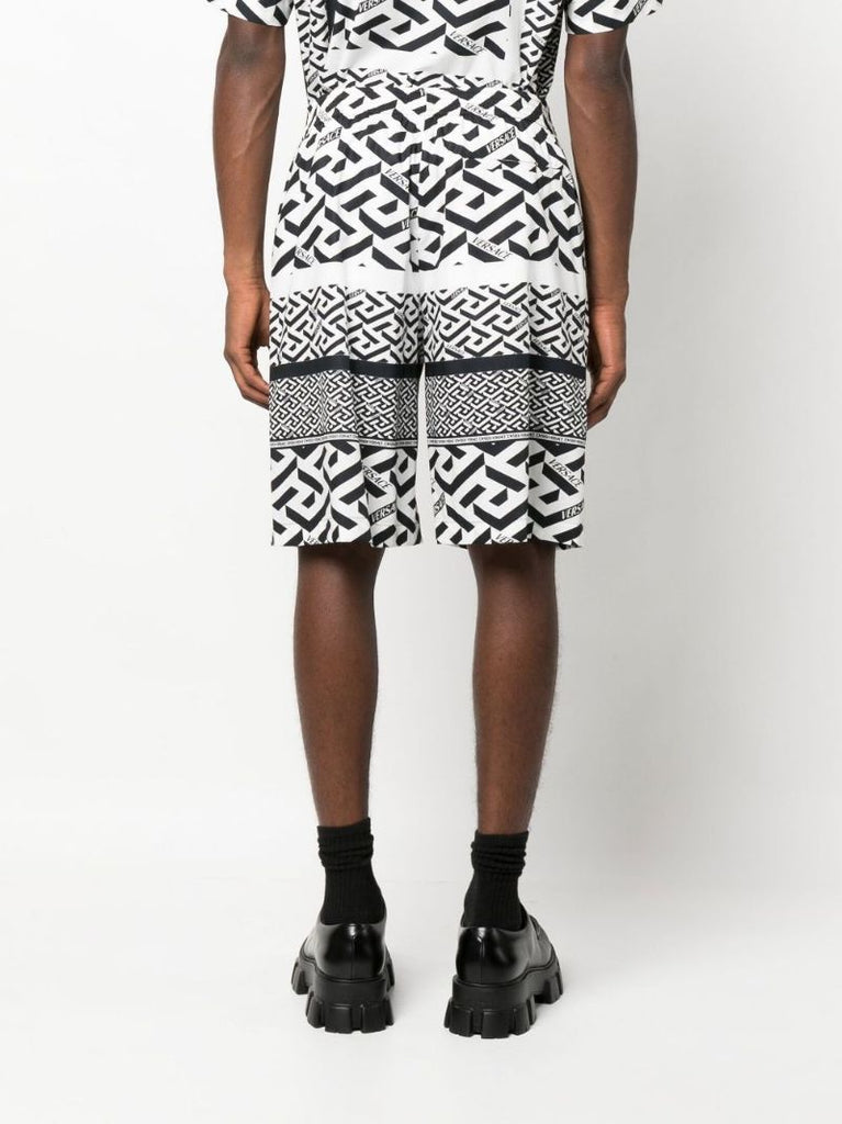 Black and White La Greca Bermuda Shorts
