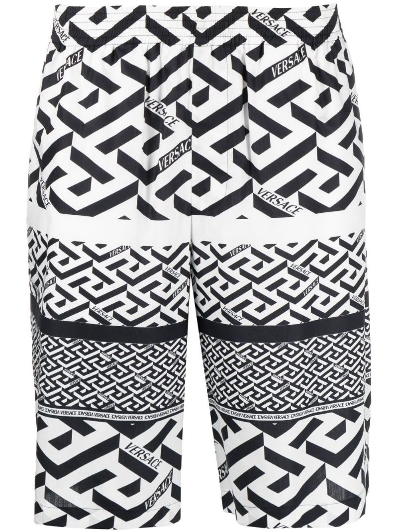 Black and White La Greca Bermuda Shorts