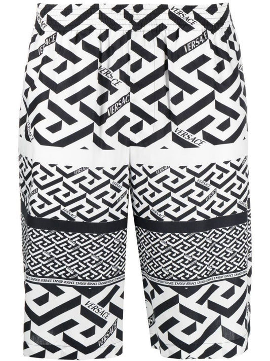 Black and White La Greca Bermuda Shorts