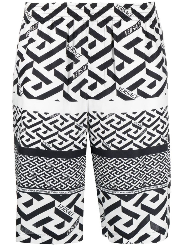 Black and White La Greca Bermuda Shorts