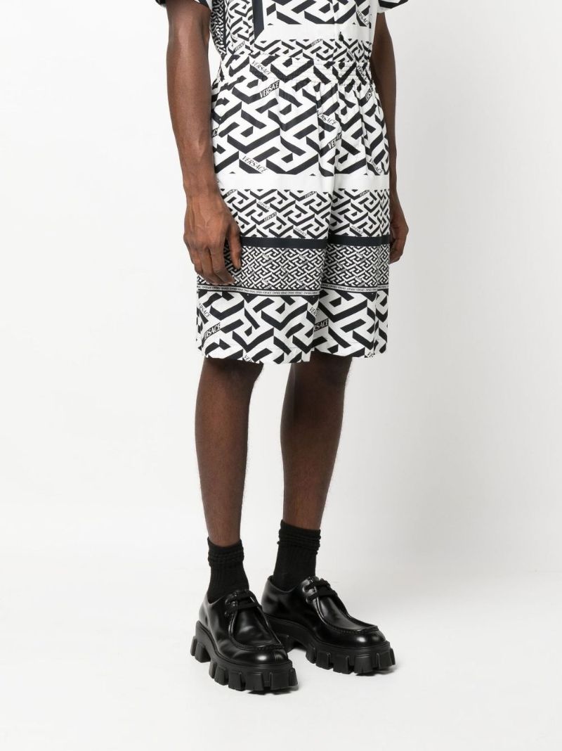 Black and White La Greca Bermuda Shorts