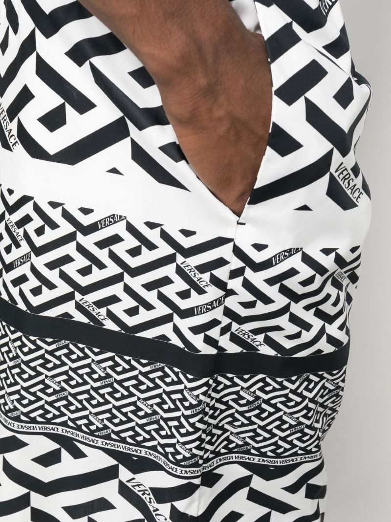 Black and White La Greca Bermuda Shorts
