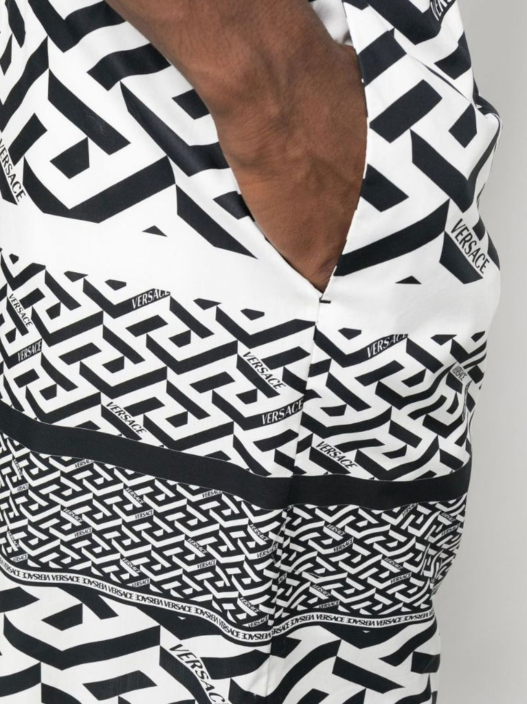 Black and White La Greca Bermuda Shorts