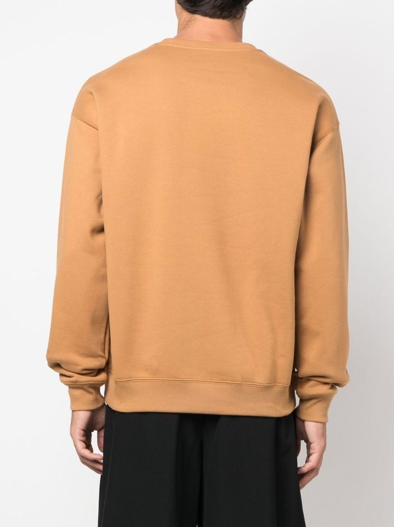 Brown Terry Logo Cotton Sweater