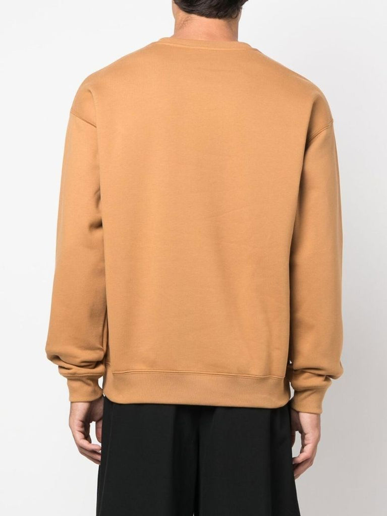 Brown Terry Logo Cotton Sweater