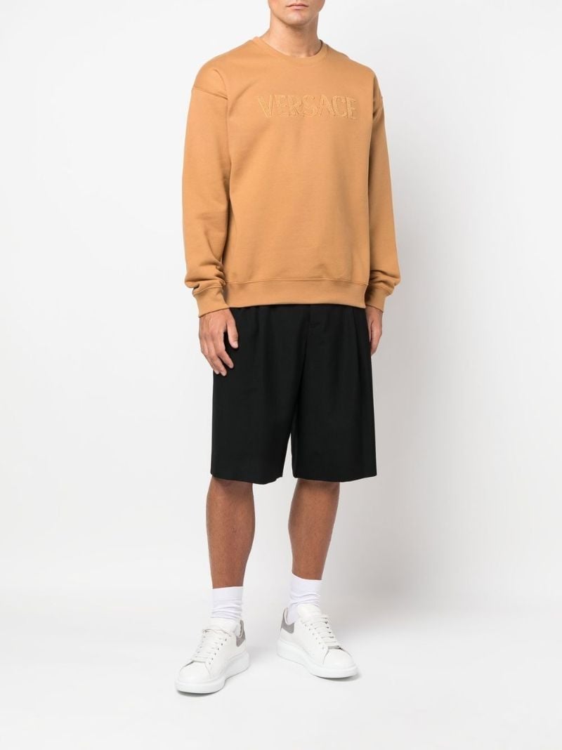 Brown Terry Logo Cotton Sweater
