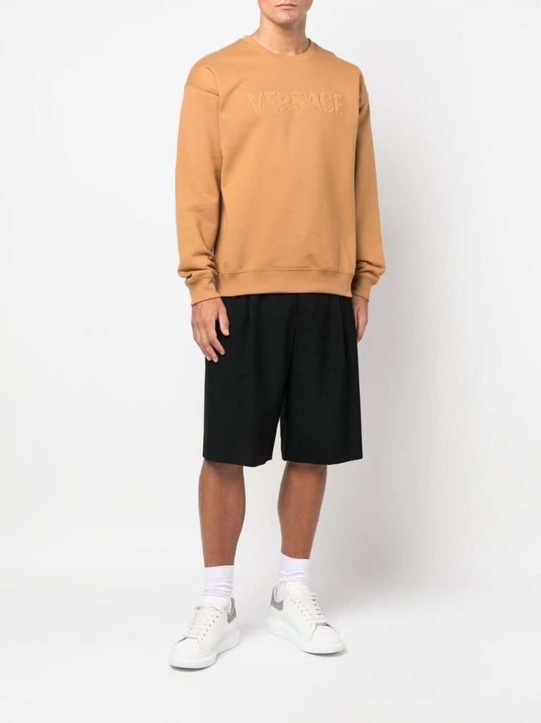 Brown Terry Logo Cotton Sweater
