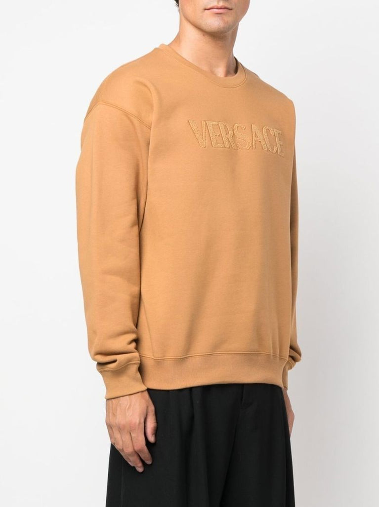Brown Terry Logo Cotton Sweater