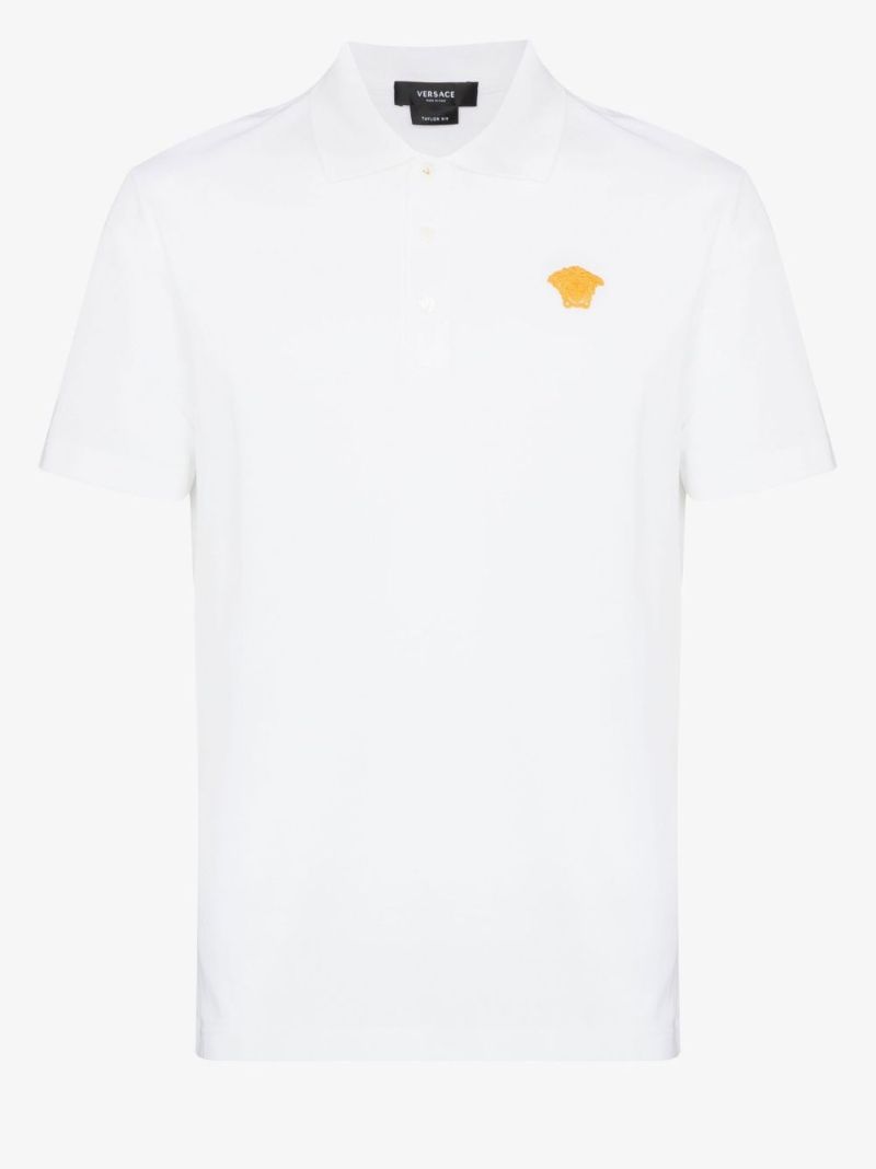 White Medusa Logo Polo Shirt