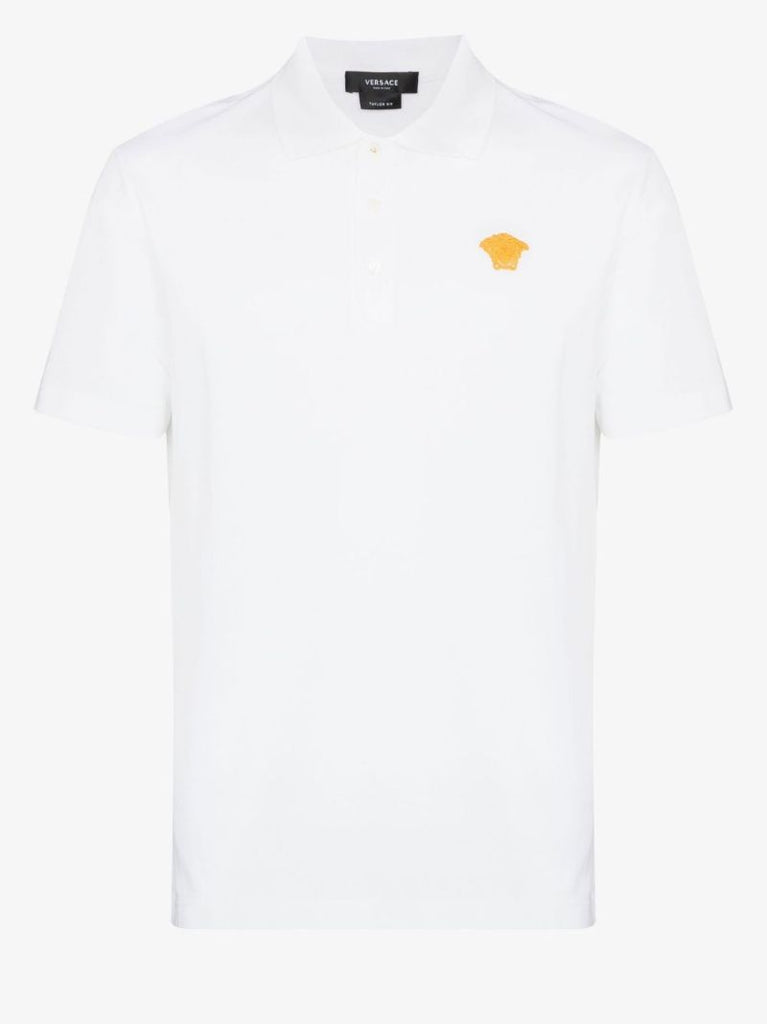 White Medusa Logo Polo Shirt