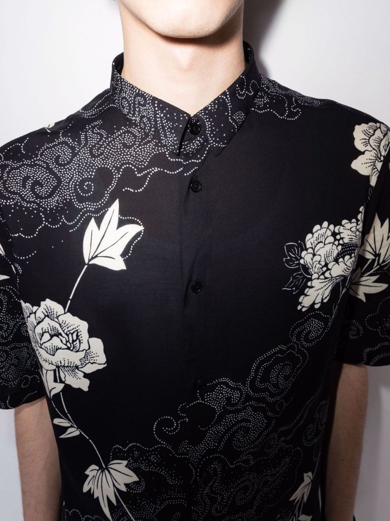 Short Sleeve Floral Print Shirt