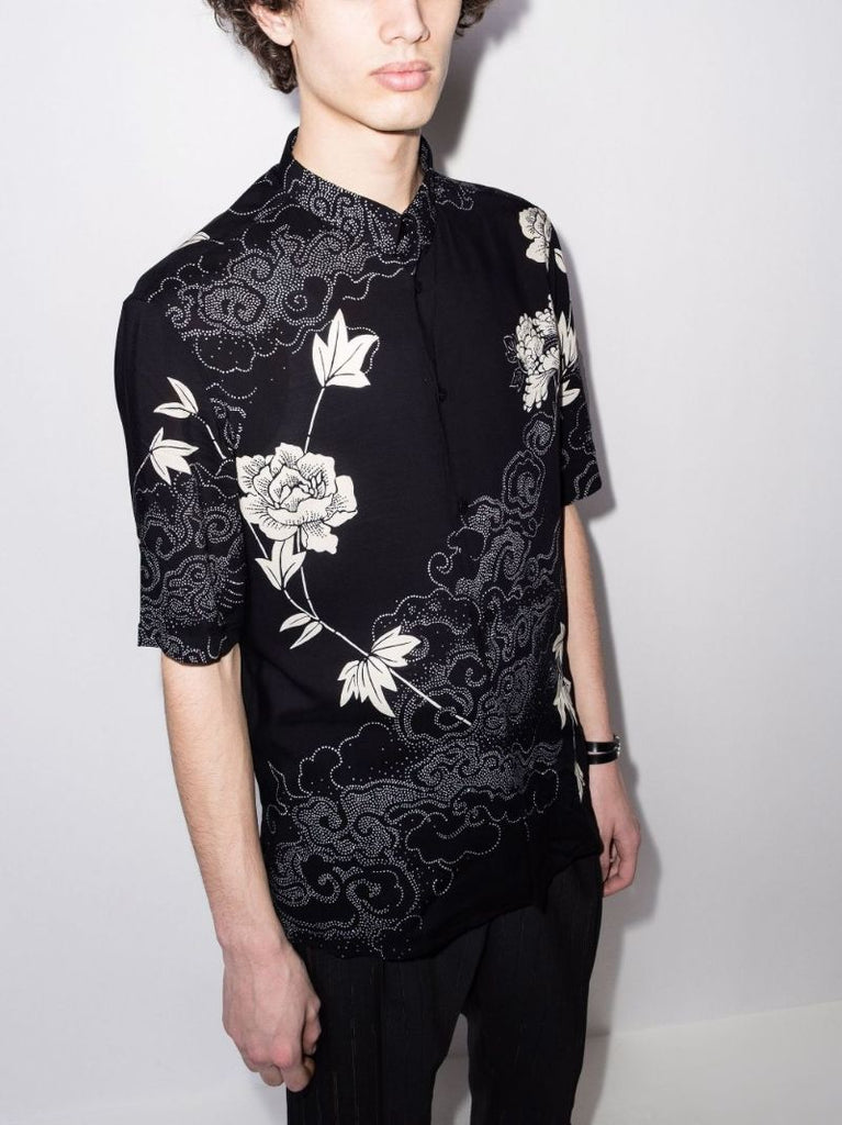 Short Sleeve Floral Print Shirt