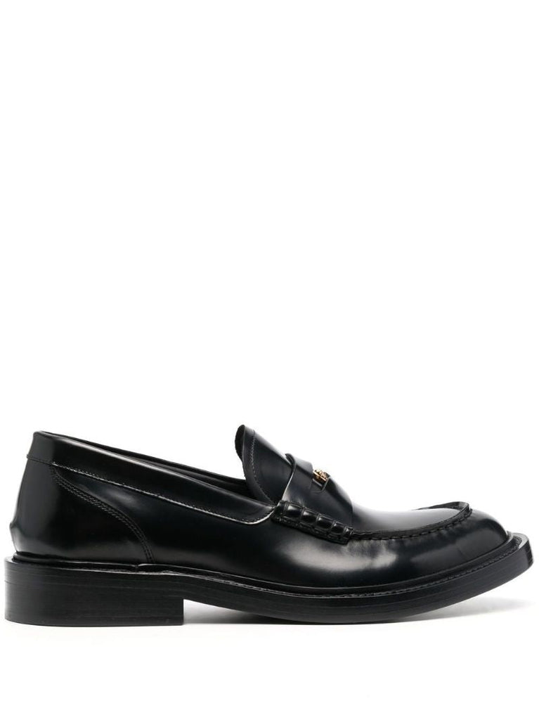 Black Medusa Head Plaque Loafers