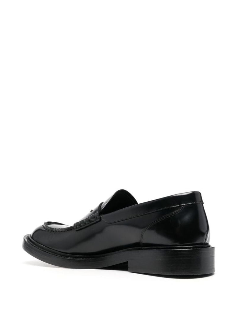Black Medusa Head Plaque Loafers
