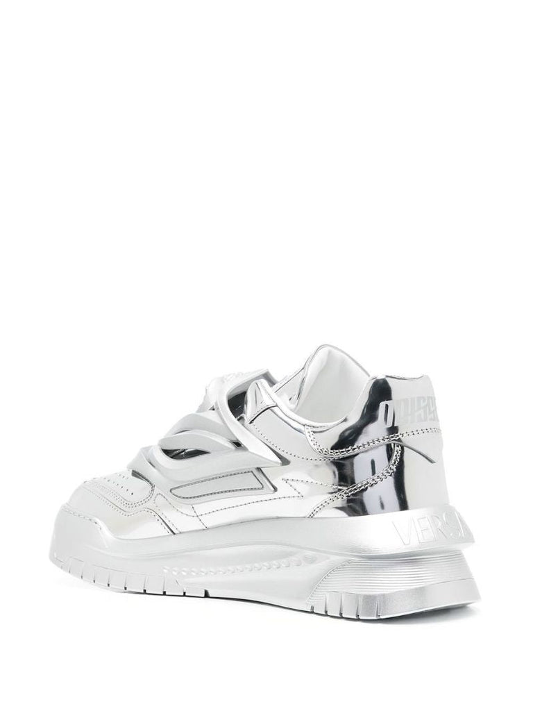 Silver Odissea Laminated-leather Sneakers