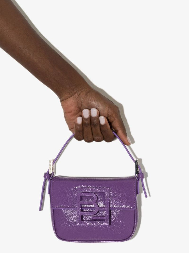 Purple Alfie Mini Leather Top Handle Bag