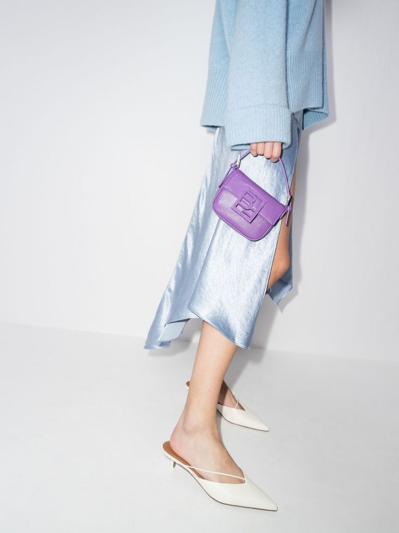 Purple Alfie Mini Leather Top Handle Bag
