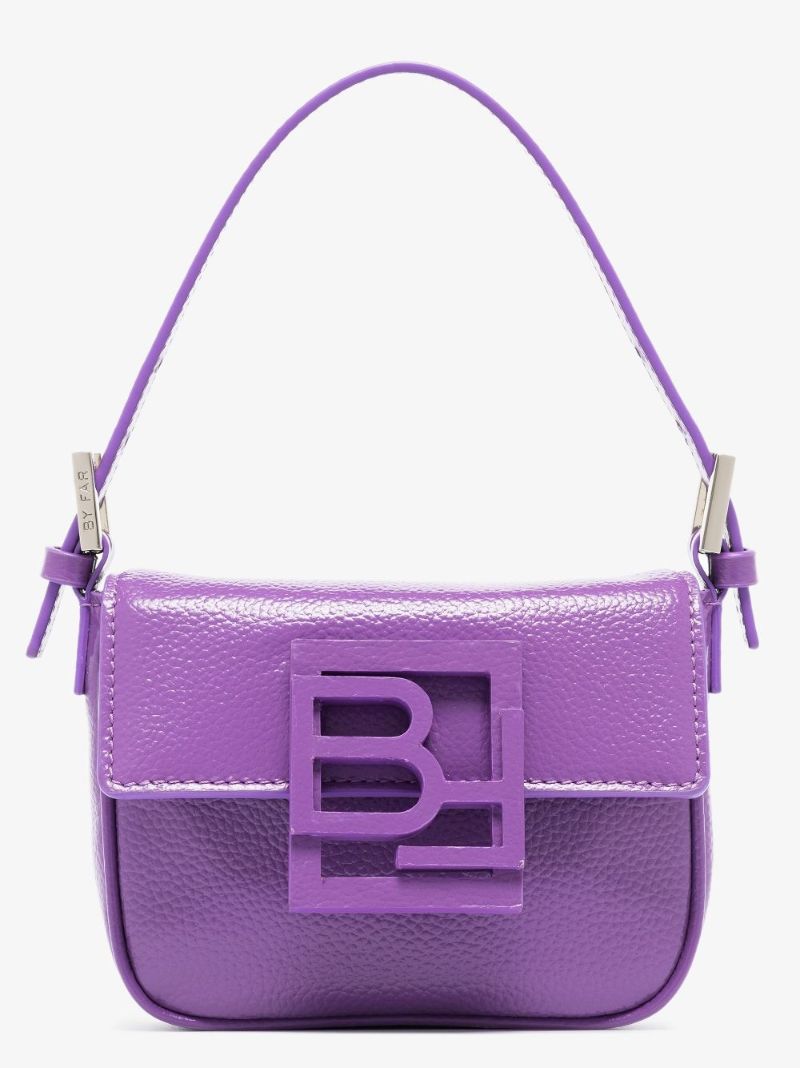 Purple Alfie Mini Leather Top Handle Bag