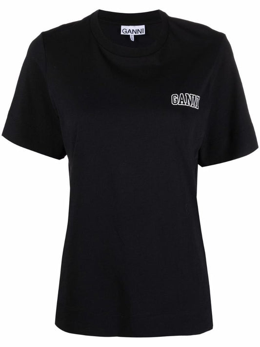 Black Logo Print Organic Cotton T-shirt