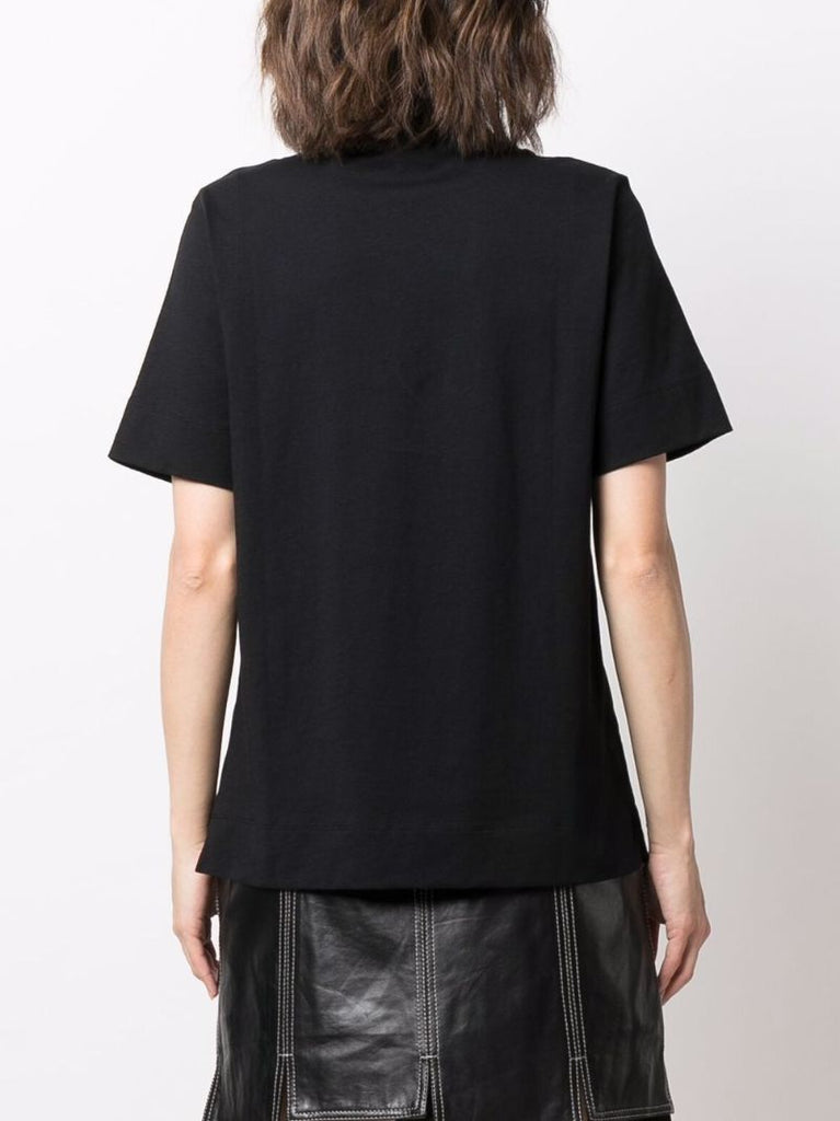 Black Logo Print Organic Cotton T-shirt