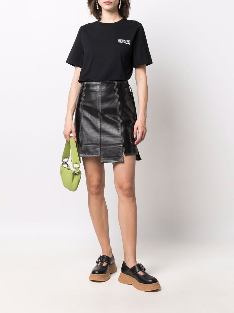 Black Logo Print Organic Cotton T-shirt