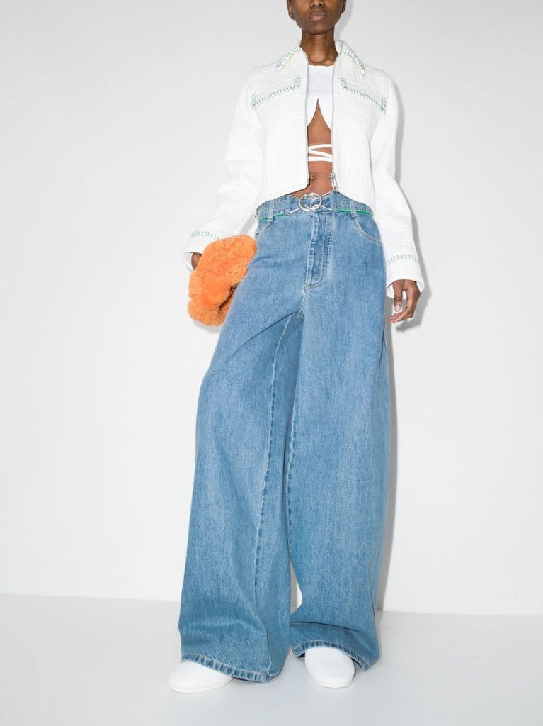 Belted Wide Leg Jeans