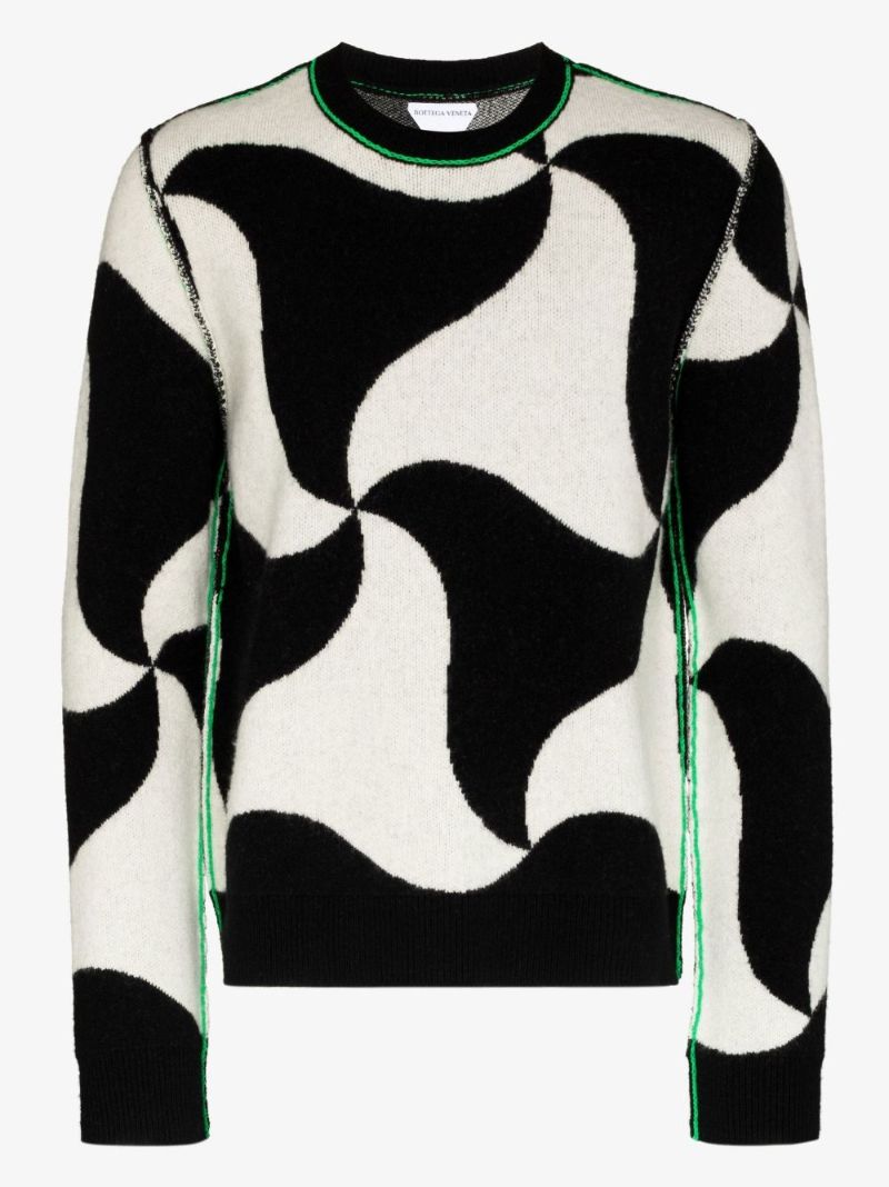 Ghost Jacquard Wool Sweater