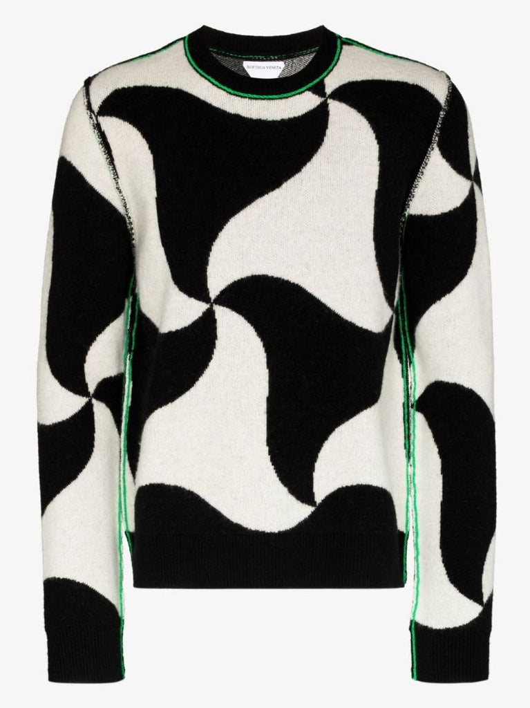 Ghost Jacquard Wool Sweater