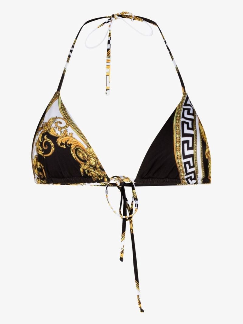La Coupe Des Dieux Print Halterneck Bikini Top