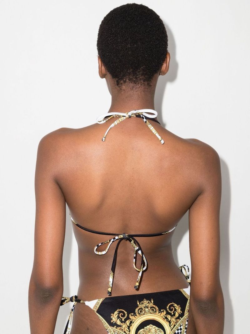 La Coupe Des Dieux Print Halterneck Bikini Top