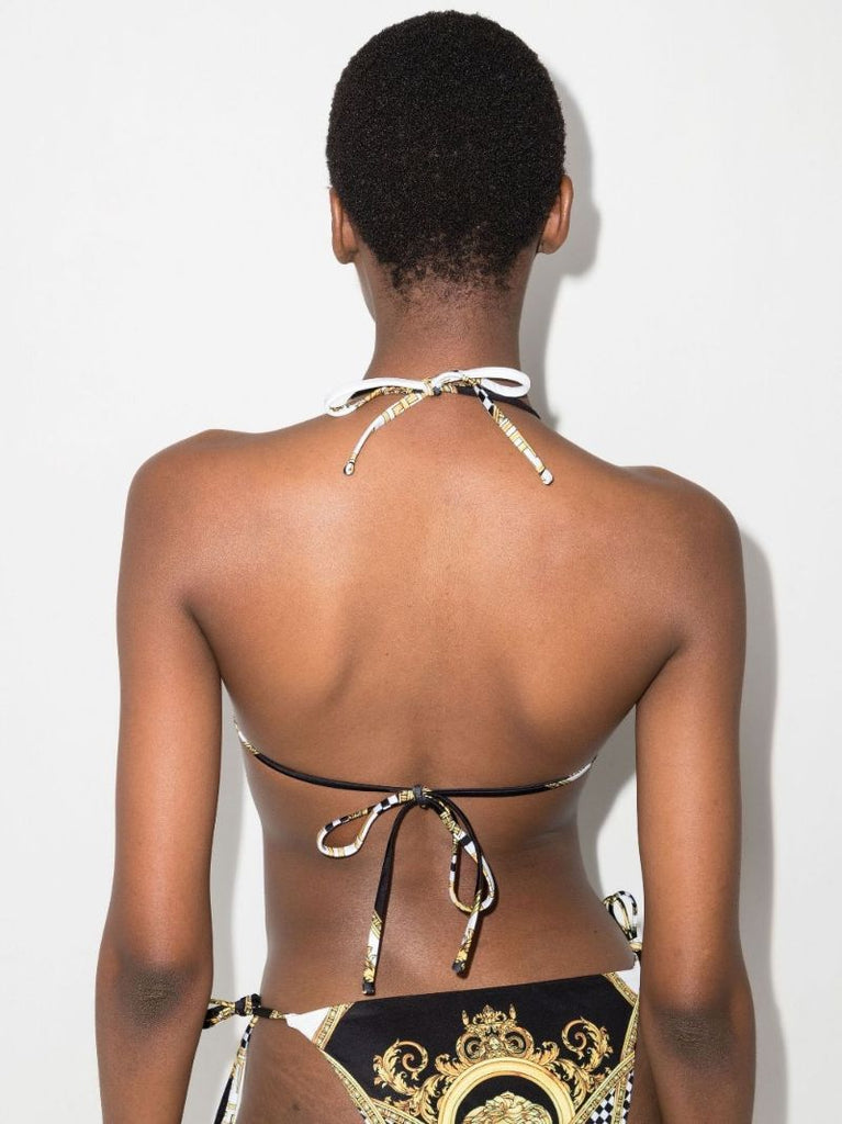 La Coupe Des Dieux Print Halterneck Bikini Top