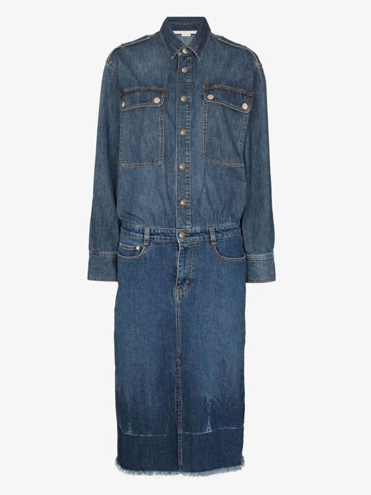 Blue Denim Shirt Dress