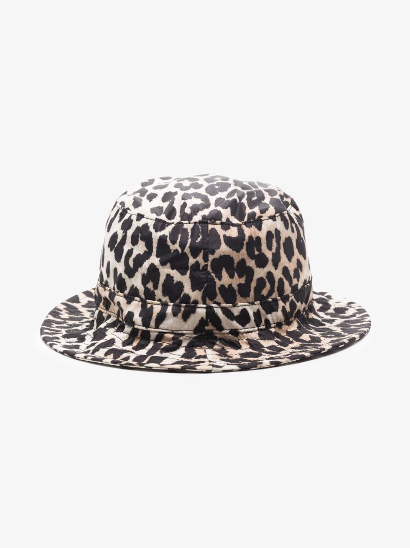 Brown Leopard Print Bucket Hat