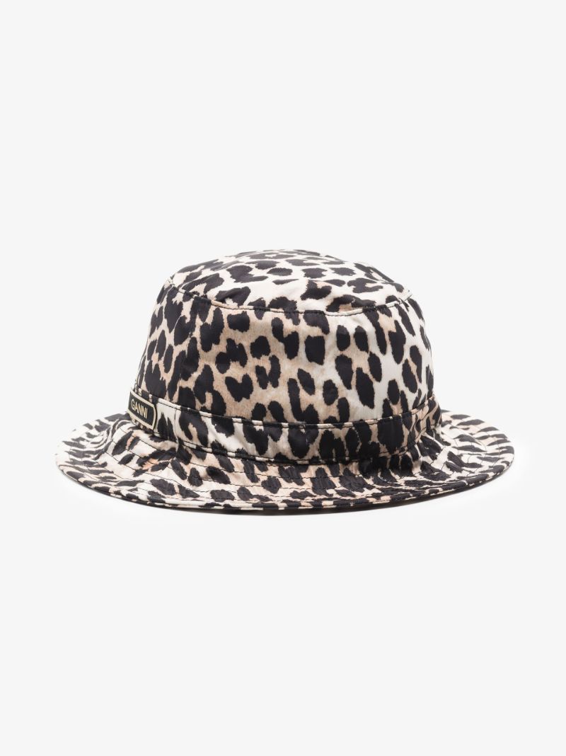 Brown Leopard Print Bucket Hat