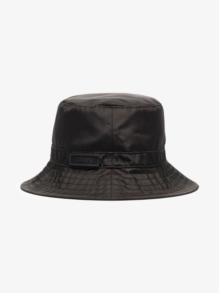 Black Logo Patch Bucket Hat