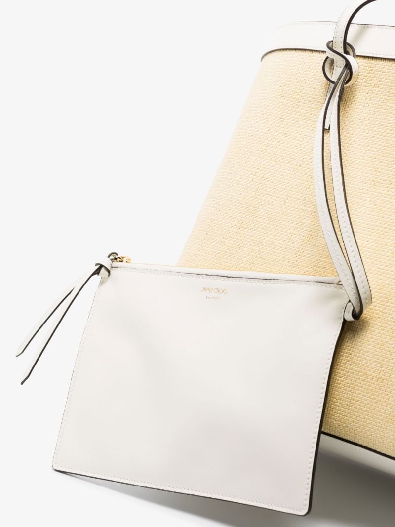 Neutral Nine2five Raffia Tote Bag