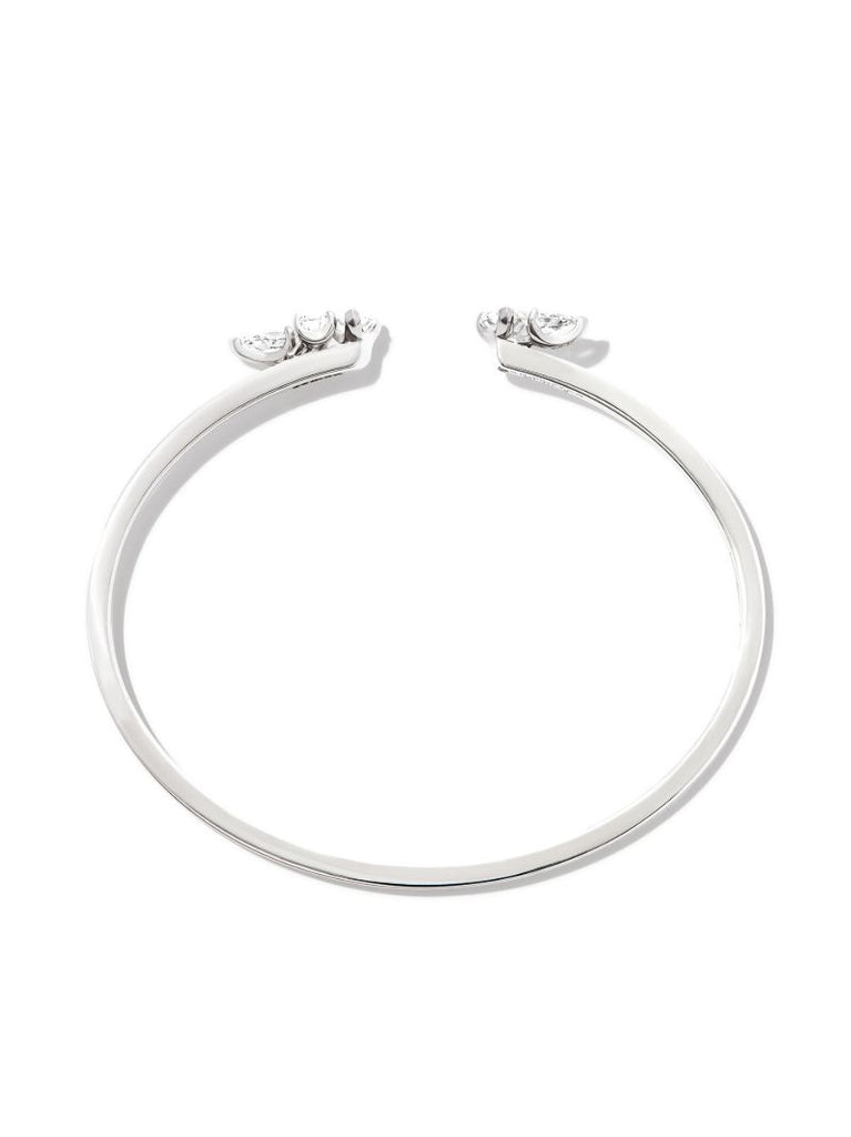 18k White Gold Serti Sur Vide Diamond Bangle