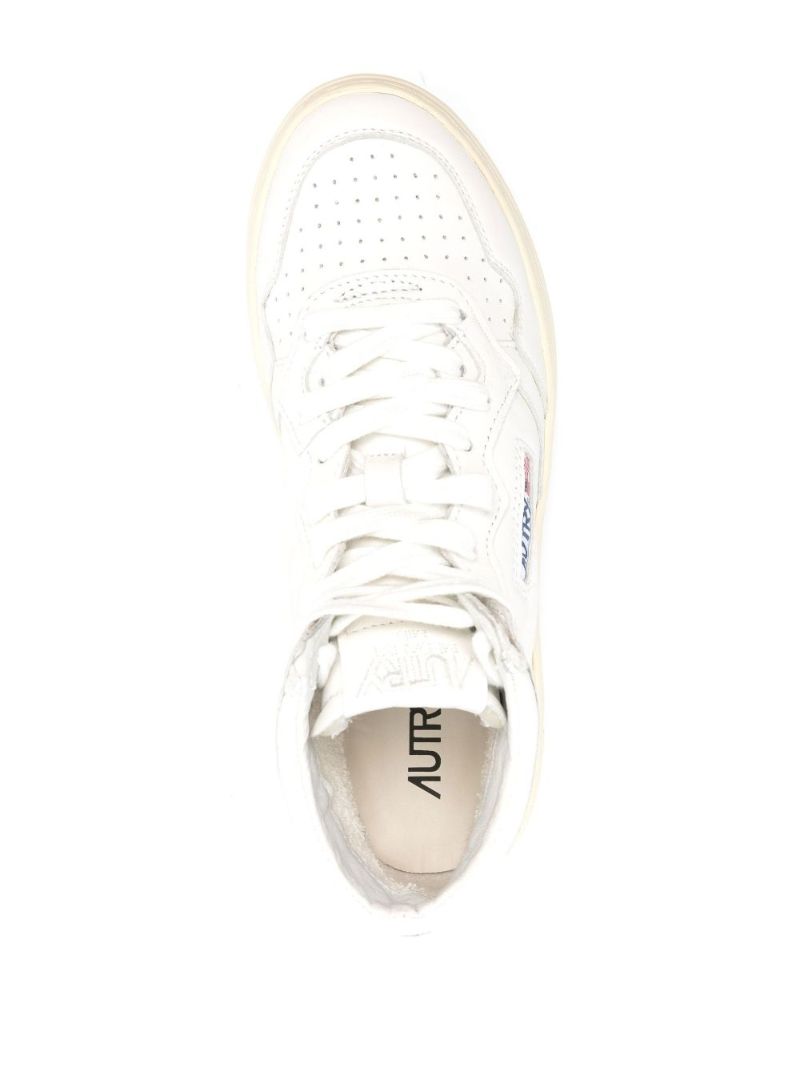 White Medalist High-top Leather Sneakers