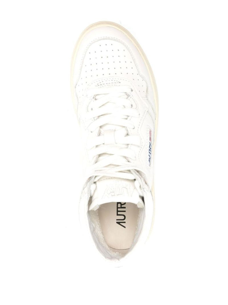 White Medalist High-top Leather Sneakers