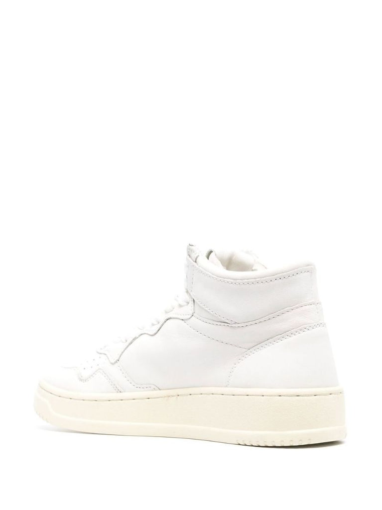 White Medalist High-top Leather Sneakers