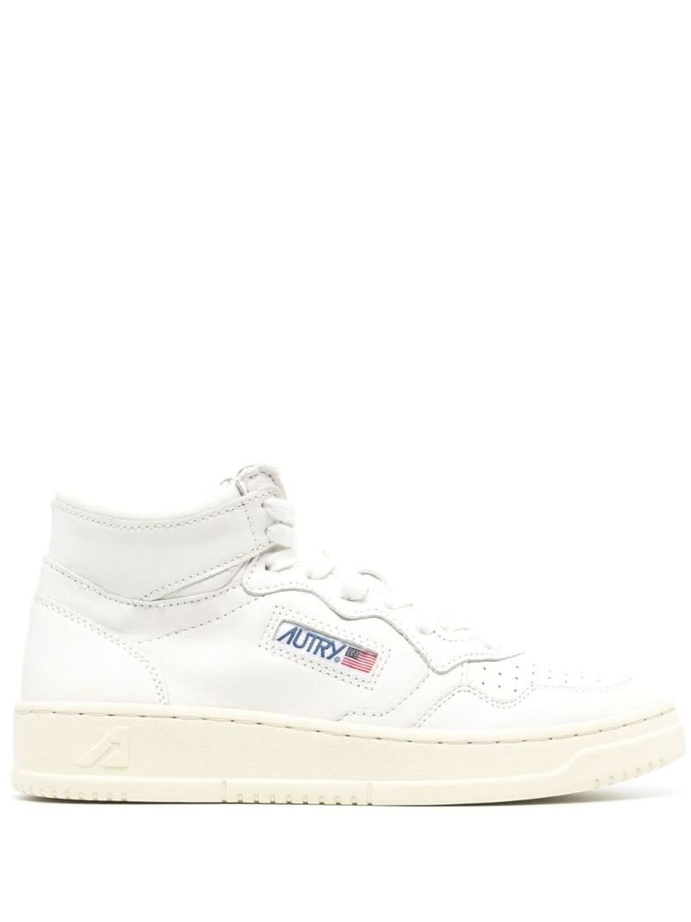 White Medalist High-top Leather Sneakers