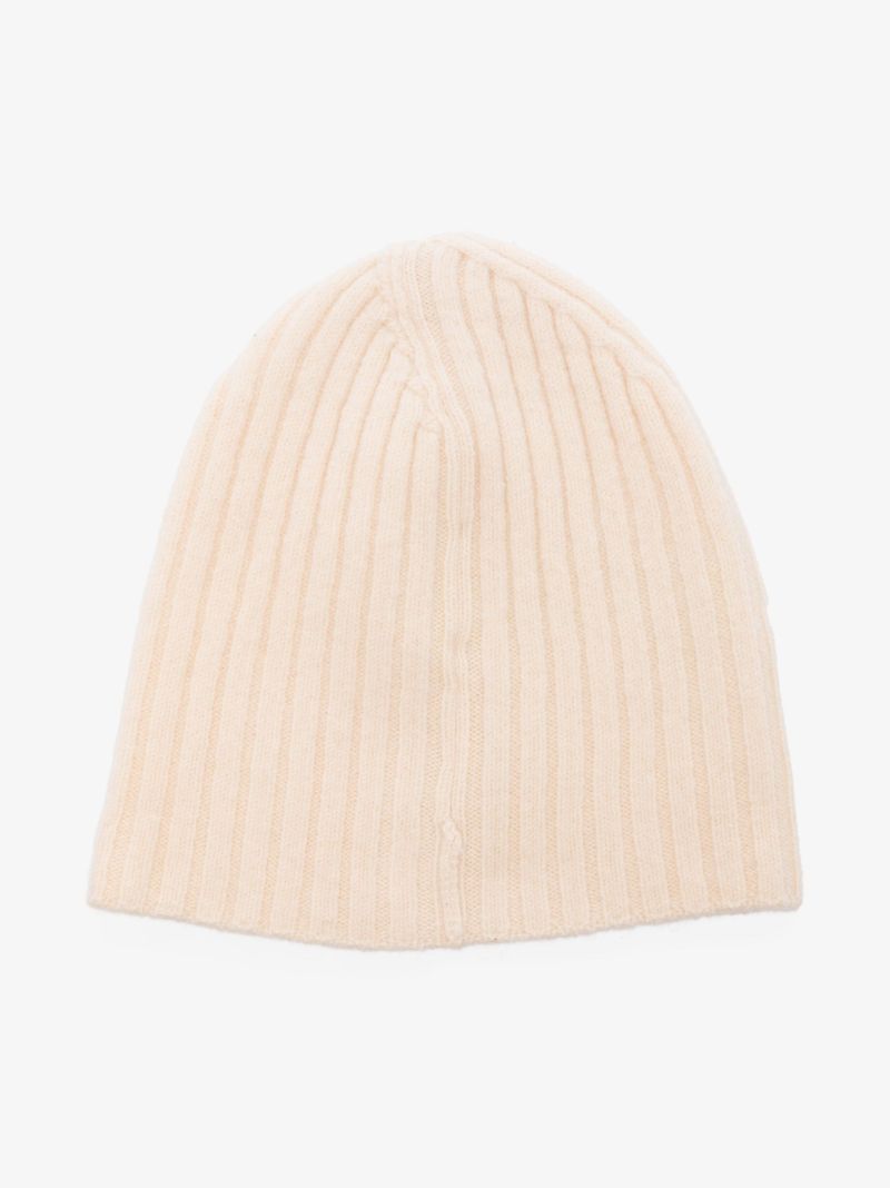 Neutral Harmony Wool Knit Beanie Hat