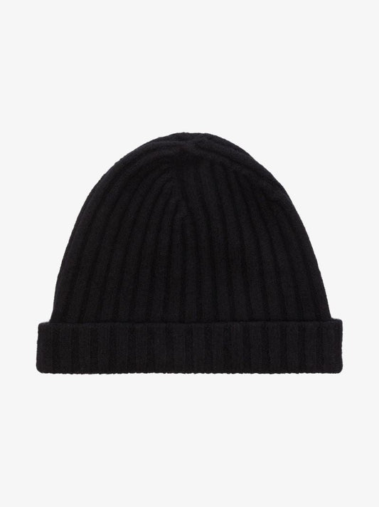 Black Harmony Wool Beanie Hat