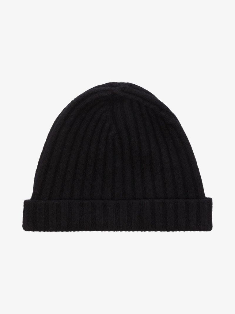 Black Harmony Wool Beanie Hat
