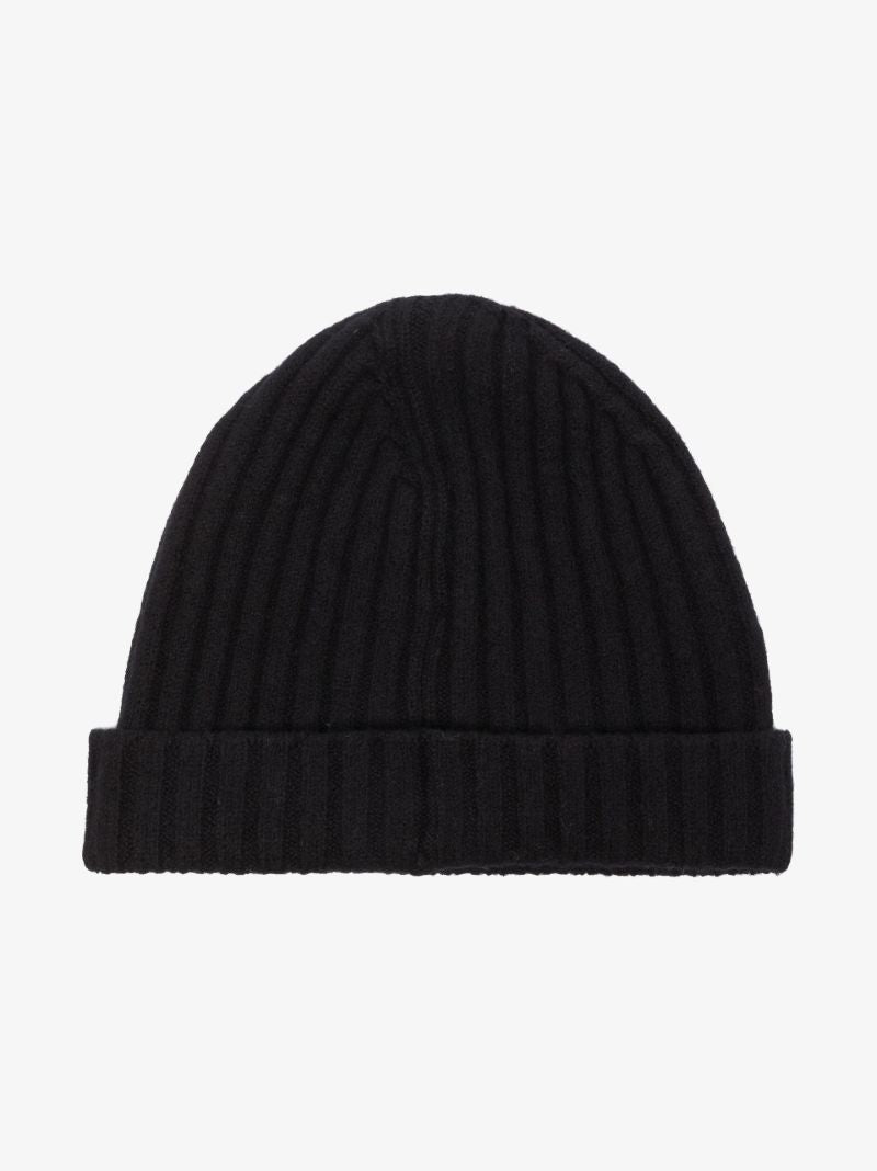 Black Harmony Wool Beanie Hat